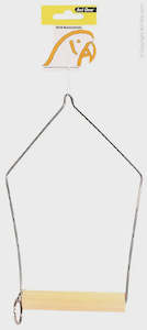 Bird: Bird Swing with Wooden Perch. Natural Wood