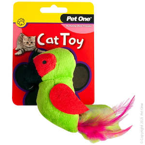 Cats: Pet One Cat Toy - Plush Parrot Green 10cm