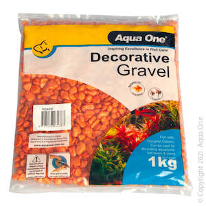 Fish: Aqua One Gravel - Fire Orange 1kg