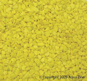 Aquarium Gravel Stones: Aquarium Gravel Fluro Yellow - 1kg