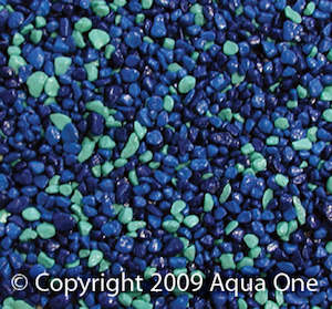 Aquarium Gravel Stones: Aquarium Gravel - Aqua & Blue 1kg Bag