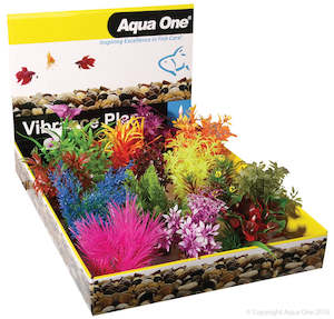 Plastic Silk Plants: Aqua One Vibrance Plant Assorted