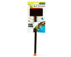 Aqua One 4 in 1 Scraper with 14" Long Handle