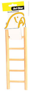 Wooden Bird Ladder - 5 Rung. Natural Wood