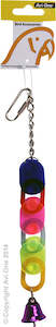 Bird Toys: Colourful Acrylic Bird Toy With Chains & Bell