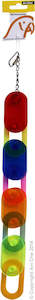 Bird Toys: Parrot Toy - Acrylic Links. Brightly Coloured