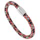 Multicolor Mens Leather Bracelet Braid