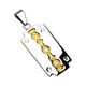 RAZOR 2 Tone Gold Centered Blade 316L Stainless Steel Pendant