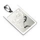Double Dragon Engraved Pendant 316L Surgical Steel