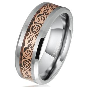 Couple Ring Rose Gold Collection: BRILLIANCE SILVER TUNGSTEN 8mm