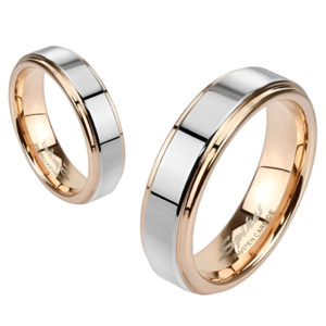 ROSE GOLD 8MM TUNGSTEN MEN'S WEDDING RING
