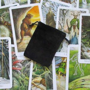 Black Velvet Mini Drawstring Bag