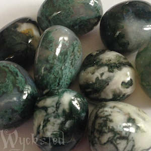 Tumbled A M: Moss Agate 8-10gm