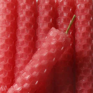 Beltane: Rose Pink Beeswax Mini Spell Candle