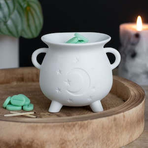 Mystical Cauldron Moon Design Oil Burner - Clearance Stuff