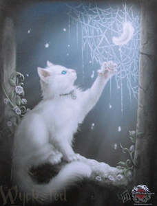 Imbolc: Snow Kitten Canvas 25x19cm