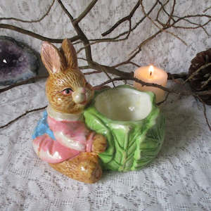 Spring Equinox: Bunny Rabbit Egg Holder - Preloved