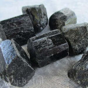 Crystals And Gemstones: Black Tourmaline, Schorl Rough 8-9gm