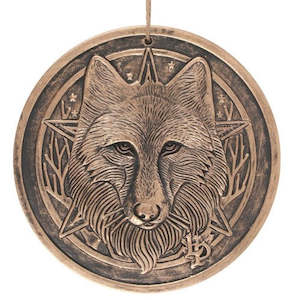 Familiars: Wild Wolf Bronze Terracotta Wall Plaque