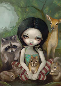 Greeting Cards: Greeting Card Snow White and Animals