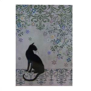 Greeting Card Bug Art Hedgewitchs Black Cat