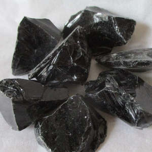 Crystals And Gemstones: Black Obsidian Rough 23-25gm