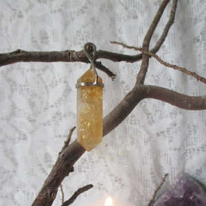 Past Life Collectibles: Citrine Double Point Pendant - Preloved