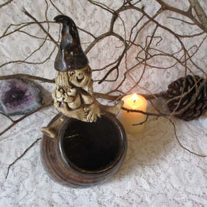 Pottery Witch Salt Pig - Preloved