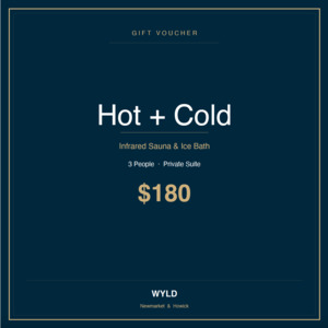Products: Hot + Cold Gift Voucher Infrared Sauna & Ice Bath WYLD Auckland