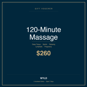 120-Minute Massage Gift Voucher WYLD Auckland