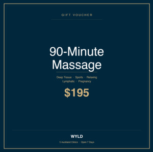 90-Minute Massage Gift Voucher WYLD Auckland