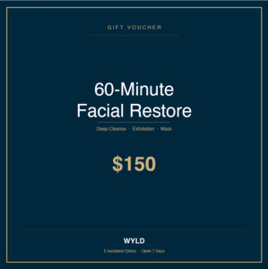 Products: 60-Minute Facial Restore Gift Voucher WYLD Auckland