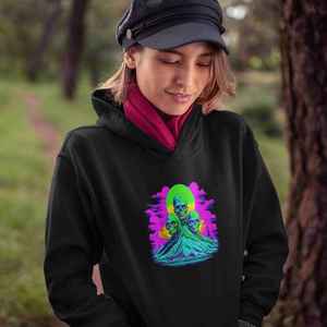 Zombie Skull Organic Hoodie – Gothic Graphic Sweatshirt for Horror Fans & Stre&hellip;