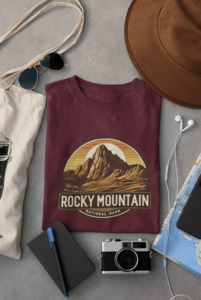 National Park Tees: Longs Peak Rocky Mountain Tee – Eco-Friendly Hiking Shirt, Unisex Fit