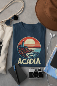 National Park Tees: Acadia Bass Harbor Lighthouse Tee – Eco-Friendly National Park Shirt