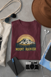 National Park Tees: Mount Rainier Hiking Tee – Eco-Friendly National Park Shirt