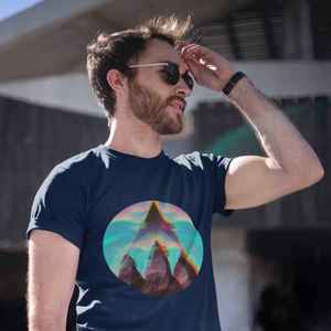 Eco Mens Tees: Fusion Peak Men's Organic Cotton Hiking T-Shirt – Eco Outdoor Tee