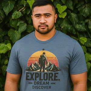 Eco Mens Tees: Explorer Men’s Organic Cotton T-Shirt – Sustainable Hiking & Travel Tee