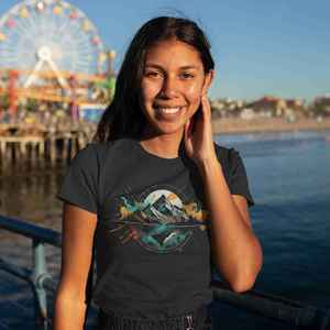 Eco Womens Tees: Peak Women's Organic Cotton Hiking T-Shirt – Soft Trail Tee for Outdoor Adventure