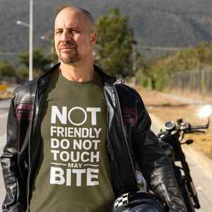 Eco Friendly Outdoor Gear: Not Friendly Men's Organic Cotton Hiking T-Shirt – Bold Eco Tee