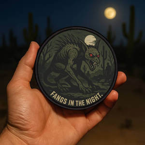 Chupacabra Iron-On Patch – 3″ Cryptid Badge for Paranormal & Horror Fans