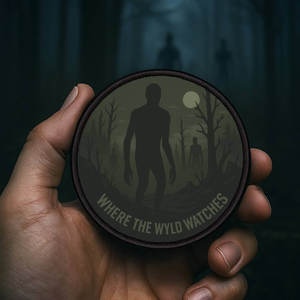 Usa Hiking Patches: Shadow People Cryptid Iron‑On Patch – 3″ Paranormal Badge for Sleep Paralysis & Ghost Hunter Gear