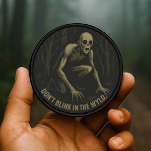 Usa Hiking Patches: Rake Iron On Patch | 3" Creepypasta Cryptid Badge