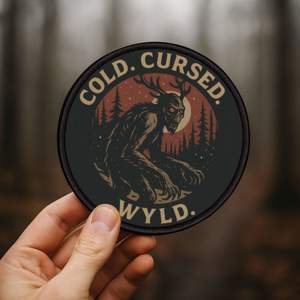 Usa Hiking Patches: Do Not Feed the Wendigo Patch – 3" Iron-On Survival Horror Badge for Jackets & Backpacks