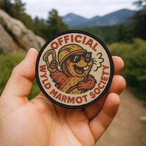 Usa Hiking Patches: Official Wyld Marmot Society – 3" Iron-On Patch for Backpacks, Jackets & Outdoor Gear
