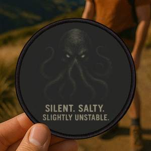 The Order of Ink & Madness Patch – Spooky Iron-On Tramping Badge for Hikers