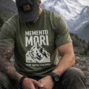 T-Shirt: Memento Mori Shirt - Stoic Philosophy Graphic Tee