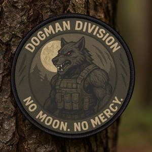 Dogman Patch - Cryptid Tactical Iron-On Badge for Backpacks & Jackets