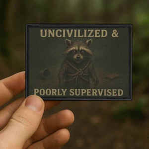 Accessories: Feral Raccoon Patch - Funny Hiking & Tactical Morale Patch