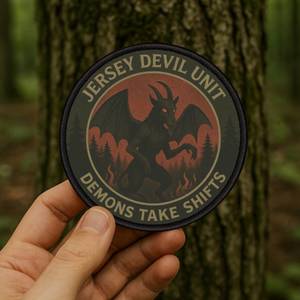 Accessories: Jersey Devil Patch - Paranormal & Cryptid Iron-On Badge for Jackets & Bags